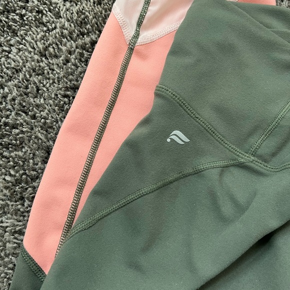 Fabletics Zone High Waist 7/8 Leggings Safari/Blossom/Pearl Pink Size M - Picture 2 of 3